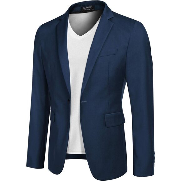 COOFANDY Mens Sport Coat Casual Blazer One Button Business Suit Jacket - Picture 1 of 8